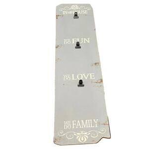 Fetco Rustic Picture Holder Farmhouse Primitive Distressed Family Blue Gray